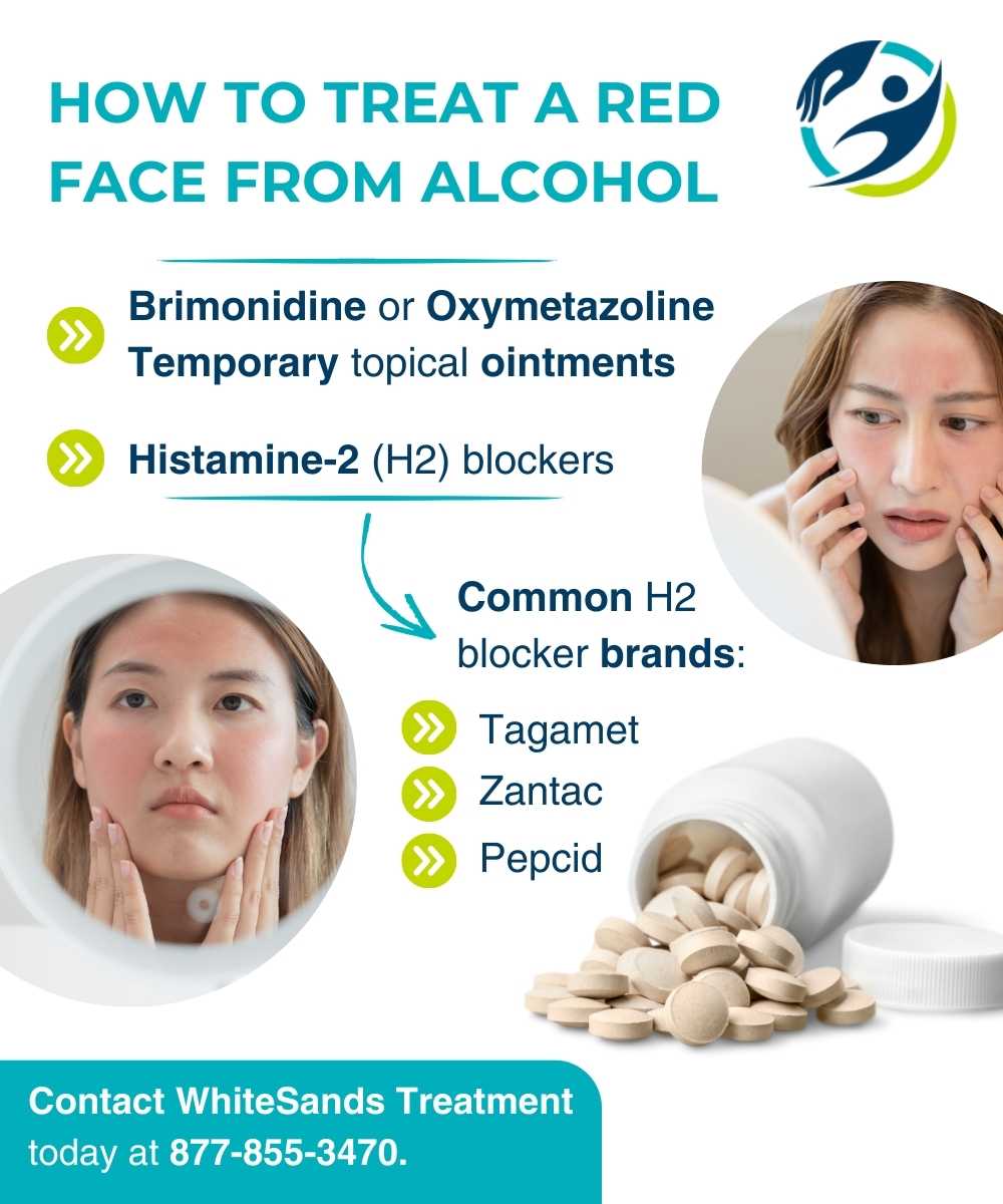 how to treat a red face from alcohol
