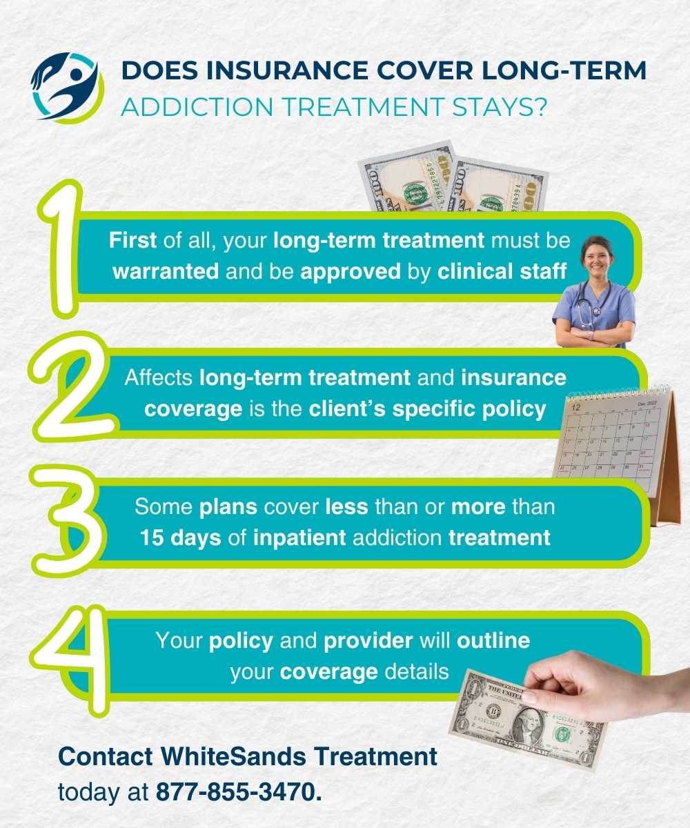 does insurance cover long-term addiction treatment stays
